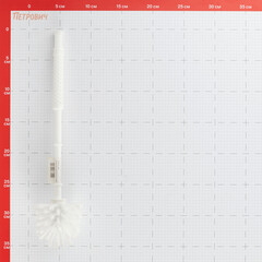 Ершик для унитаза пластик белый (120006) - фото 2