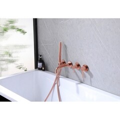 Смеситель для душа встраиваемый Abber Wasser Kreis однорычажный с лейкой розовое золото (AF8130RG) - фото 3