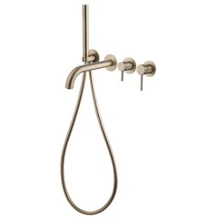 Смеситель для душа встраиваемый Abber Wasser Kreis однорычажный с лейкой золото матовое (AF8130G) - фото 4