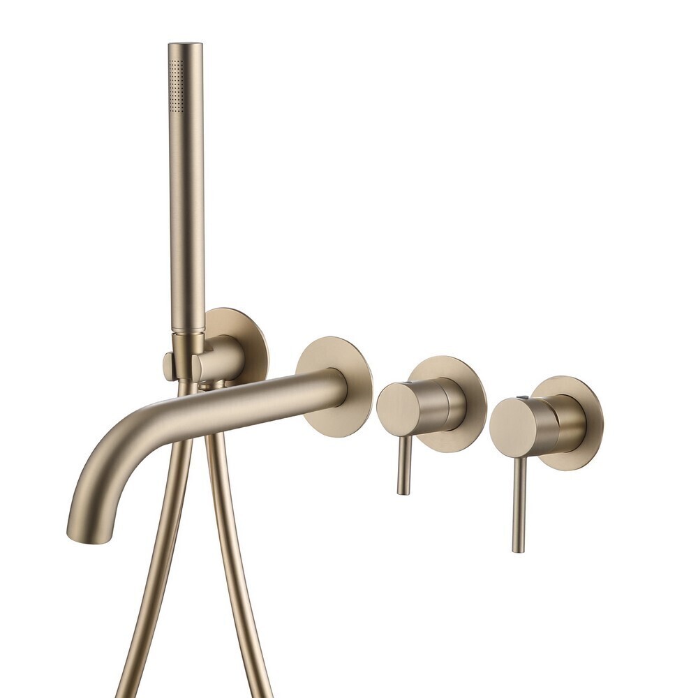 

Смеситель для душа встраиваемый Abber Wasser Kreis однорычажный с лейкой золото матовое (AF8130G)