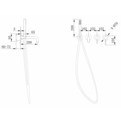 Смеситель для душа встраиваемый Abber Wasser Kreis однорычажный с лейкой золото матовое (AF8130G) - фото 2