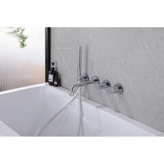 Смеситель для душа встраиваемый Abber Wasser Kreis однорычажный с лейкой хром (AF8130) - фото 3