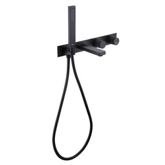 Смеситель для душа встраиваемый Abber Rund с лейкой черный матовый (AF8730B) - фото 4