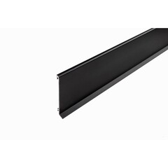 Плинтус алюминиевый напольный черный 80х11х2500 мм L-образный