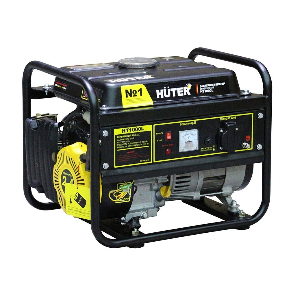 Изображение товара Бензиновый портативный генератор Huter HT1000L 1 кВт