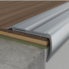 Порог алюминиевый угловой наружный 40х22х1800 мм черный