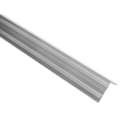 Порог алюминиевый угловой наружный 21х21х1800 мм серебро