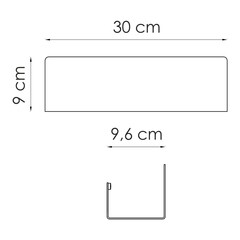 Полка для ванной WasserKraft Elbe K-7200 300х900х96 мм металл черная (K-7215) - фото 2