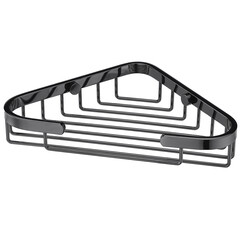 Полка для ванной WasserKraft угловая 203х35х130 мм металл черная (K-733PB) - фото 1