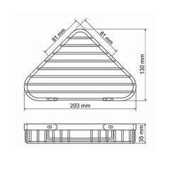 Полка для ванной WasserKraft угловая 203х35х130 мм металл сталь (K-733GM) - фото 2