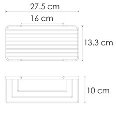 Полка для ванной WasserKraft Elbe K-7200 275х10х133 мм металл золото (K-711PG) - фото 2