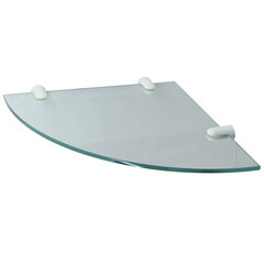 Изображение товара Полка для ванной WasserKraft угловая 290х30х290 мм стекло/металл белая (K-533W)