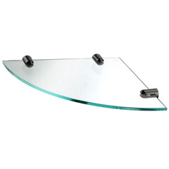 Изображение товара Полка для ванной WasserKraft угловая 290х30х290 мм стекло/металл черная (K-533PB)