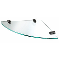 Изображение товара Полка для ванной WasserKraft угловая 290х30х290 мм стекло/металл сталь (K-533GM)