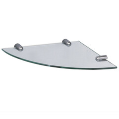 Изображение товара Полка для ванной WasserKraft угловая 290х30х290 мм стекло/металл хром (K-533)