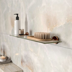 Полка для ванной WasserKraft Asphe 7700 530х50х142 мм металл розовое золото (K-77724) - фото 2