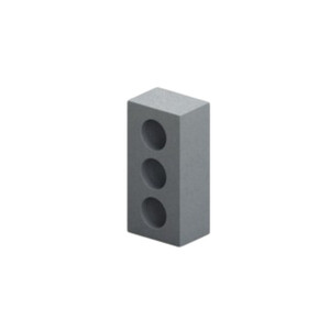 Кирпич облицовочный силикатный пустотелый серый утолщенная стенка М150 250х120х88 мм 1,4NF Поревит