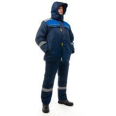 Костюм рабочий мужской утепленный Спрут Бруклин 52-54 рост 182-188 см темно-синий/васильковый - фото 2