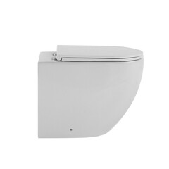 Унитаз напольный приставной Abber Bequem с горизонтальным выпуском с сиденьем дюропласт микролифт (AC1111TMW) - фото 9