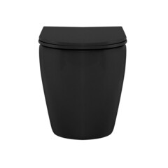 Унитаз напольный приставной Abber Bequem с горизонтальным выпуском с сиденьем дюропласт микролифт (AC1111TMB) - фото 8