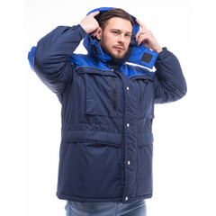 Куртка рабочая мужская утепленная Спрут Вега 52-54 рост 182-188 см темно-синяя/васильковая - фото 3