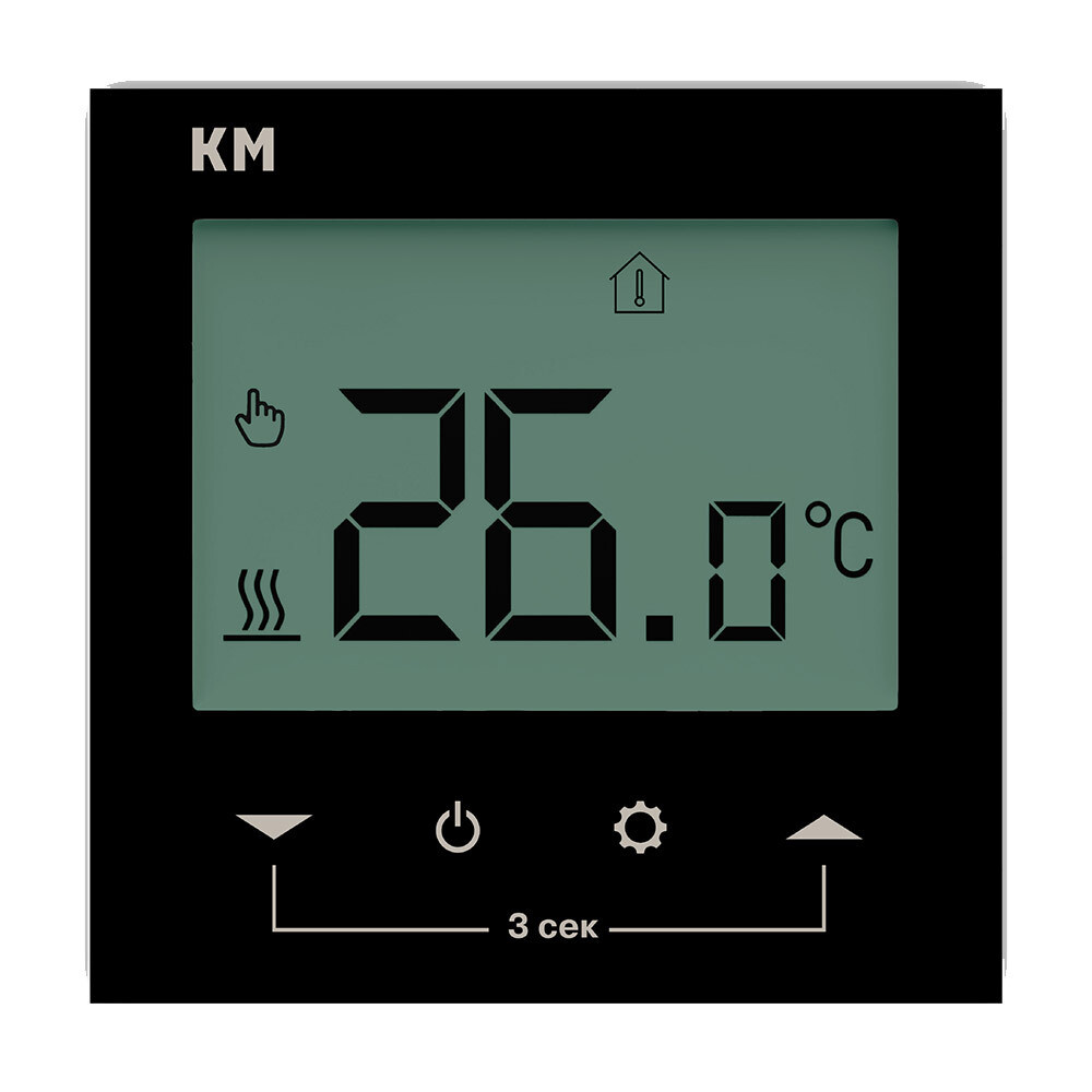 

Терморегулятор электронный для теплого пола КМ TRE-01B черный