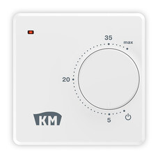 Терморегулятор механический для теплого пола КМ TRM-01W белый