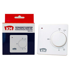 Терморегулятор механический для теплого пола КМ TRM-01W белый - фото 4