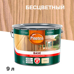 Антисептик Pinotex Base грунтовочный для дерева бесцветный 9 л - фото 1
