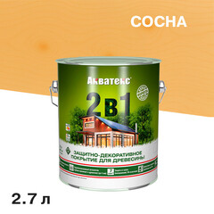 Изображение товара Антисептик Акватекс 2 в 1 биозащитный для дерева сосна 2,7 л