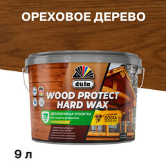 Изображение товара Антисептик Dufa Wood Protect Hard Wax декоративный для дерева ореховое дерево 9 л
