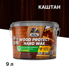 Изображение товара Антисептик Dufa Wood Protect Hard Wax декоративный для дерева каштан 9 л