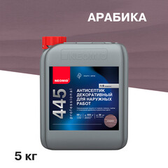 Антисептик Neomid 445 декоративный для дерева биозащитный концентрат 1:9 5 кг арабика - фото 1