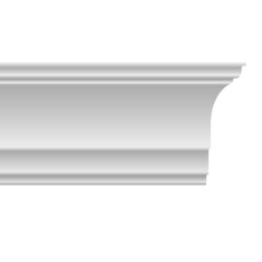 Плинтус потолочный из пенополистирола 120х60х2000 мм под натяжной потолок Солид С 52/120 - фото 1