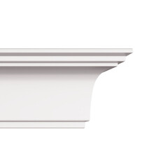 Плинтус потолочный из пенополистирола 85х60х2000 мм под натяжной потолок Солид С 39/85 - фото 1