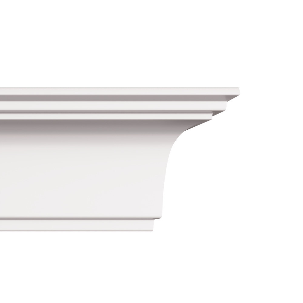 

Плинтус потолочный из пенополистирола  мм под натяжной потолок Солид С 39/85, Белый