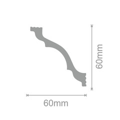 Плинтус потолочный из пенополистирола 60х60х2000 мм Солид С 35/60 - фото 3