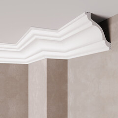 Плинтус потолочный из пенополистирола 60х60х2000 мм Солид С 35/60 - фото 2