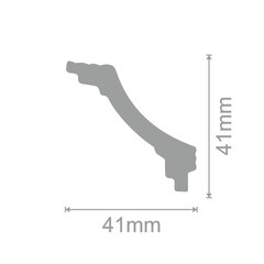 Плинтус потолочный из пенополистирола 41х41х2000 мм Солид С 30/45 - фото 3