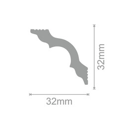 Плинтус потолочный из пенополистирола 32х32х2000 мм Солид С 27/35 - фото 2