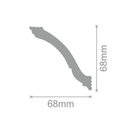 Плинтус потолочный из пенополистирола 68х68х2000 мм Солид С 23/70 - фото 3