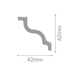 Плинтус потолочный из пенополистирола 42х42х2000 мм Солид С 13/50 - фото 3