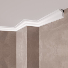 Плинтус потолочный из пенополистирола 25х21х2000 мм под натяжной потолок Солид С 11/25 - фото 2