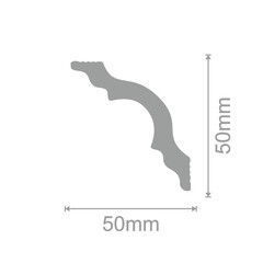 Плинтус потолочный из пенополистирола 50х50х2000 мм Солид С 07/50 - фото 3