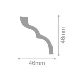Плинтус потолочный из пенополистирола 46х46х2000 мм Солид С 04/50 - фото 4