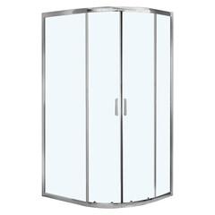 Изображение товара Душевой уголок BelBagno Uno хром 120х90х195 см полукруг стекло прозрачное 5 мм (UNO-195-RH-2-120/90-C-Cr)