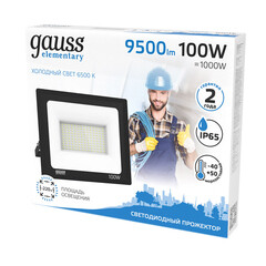 Прожектор светодиодный Gauss Elementary ДО-100 6500К 100 Вт IP65 черный - фото 6