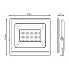 Прожектор светодиодный Gauss Elementary ДО-100 6500К 100 Вт IP65 черный - фото 4