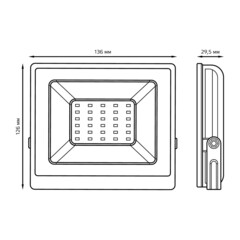 Прожектор светодиодный Gauss Elementary ДО-30 6500К 30 Вт IP65 черный - фото 4