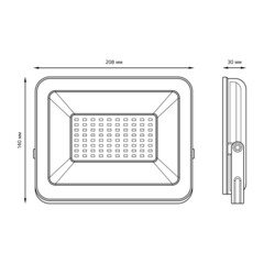 Прожектор светодиодный Gauss Elementary ДО-70 6500К 70 Вт IP65 черный - фото 4